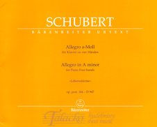 Allegro in A minor, for four hands, op. post. 144 - D 947